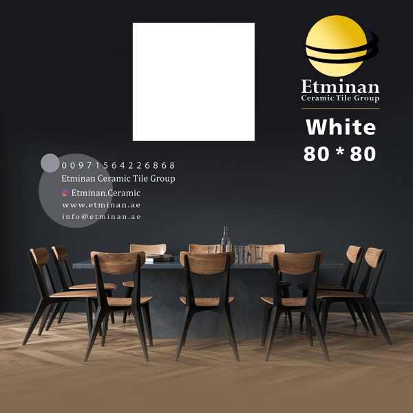 سرامیک پرسلان-White-porcelain-80-80 - خرید سرامیک